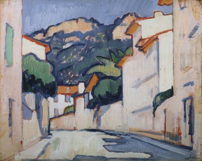 Straatscène, Cassis, ca. 1913 door Samuel John Peploe