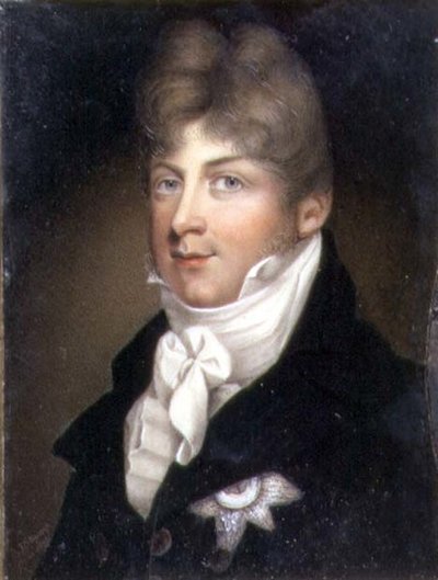 Portretminiatuur van Augustus, hertog van Sussex door Samuel John Stump