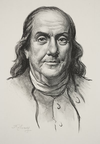 Benjamin Franklin door Samuel Johnson Woolf