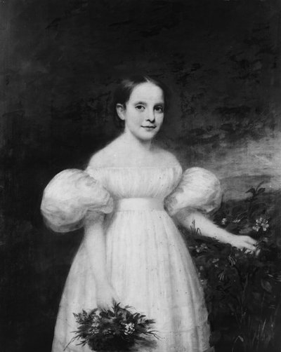 Portret van een Meisje met Bloemen, ca. 1835 door Samuel Lovett Waldo