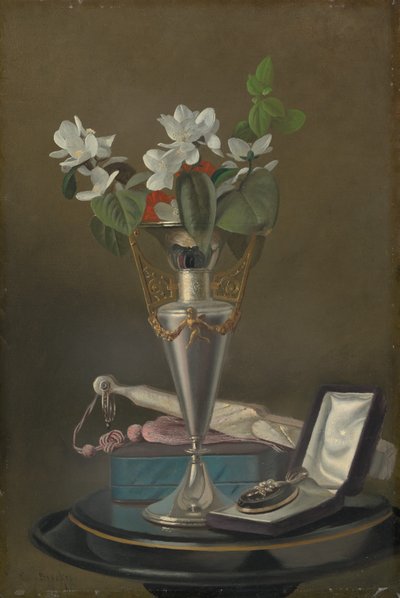 Stilleven met Waaier en Hanger door Samuel Marsdon Brookes
