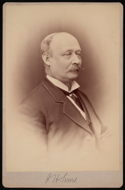 Portret van J.H. Sims, Tussen 1876 en 1880 door Samuel Montague Fassett