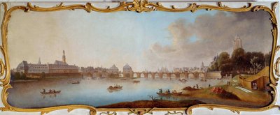 Uitzicht op de stad Frankfurt door Samuel Mund