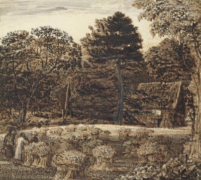 Een korenveld, Shoreham bij schemering door Samuel Palmer