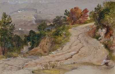 Een bergweg in Italië door Samuel Palmer