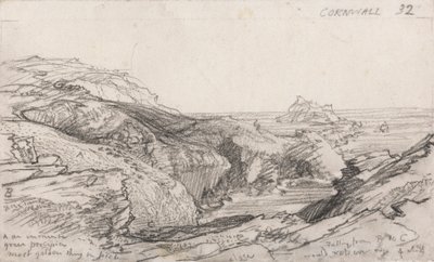 Een Pagina uit een Cornish Schetsboek: Cornwall 32 door Samuel Palmer