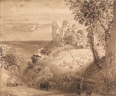 Een pastorale scène door Samuel Palmer