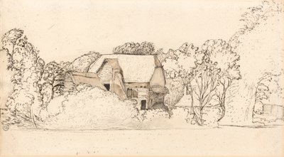 Een oude schuur in Shoreham door Samuel Palmer