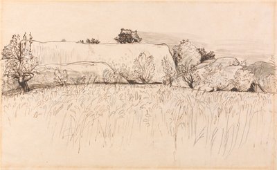 Korenvelden met schuur, Shoreham door Samuel Palmer