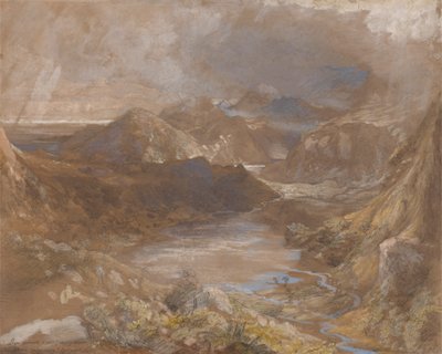Llwyngwynedd en deel van Llyn-y-ddina tussen Capel Curig en Beddegelert, Noord-Wales door Samuel Palmer