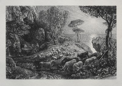 Moeris en Galatea door Samuel Palmer