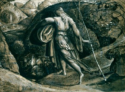 Ruth keert terug van het aren lezen door Samuel Palmer door Samuel Palmer