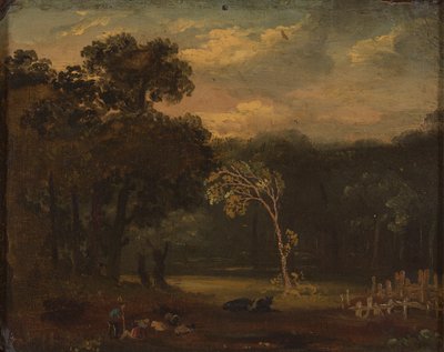 Schets uit de Natuur in Sion Park door Samuel Palmer