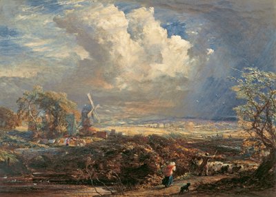 Zomerstorm nabij Pulborough, Sussex door Samuel Palmer