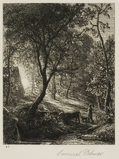 Zonsondergang door Samuel Palmer