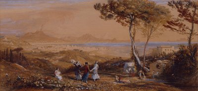De baai van Napels door Samuel Palmer