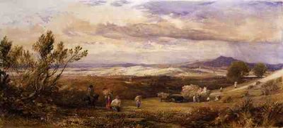 Het korenveld, bewolkte ochtend door Samuel Palmer
