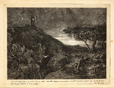 De eenzame toren door Samuel Palmer
