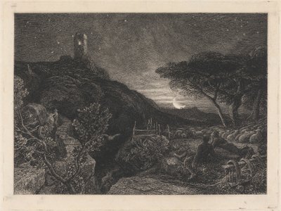 De eenzame toren door Samuel Palmer