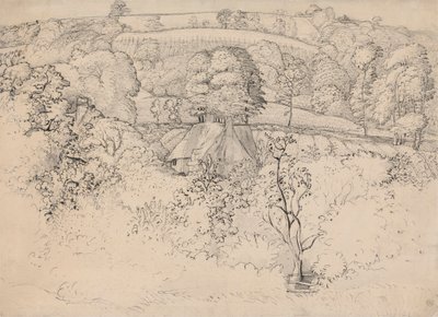 De primitieve cottage, Shoreham door Samuel Palmer