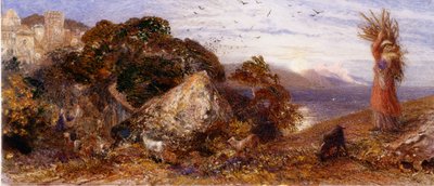 De opkomende maan door Samuel Palmer
