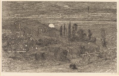 De Opkomende Maan, of Een Engelse Pastorale door Samuel Palmer