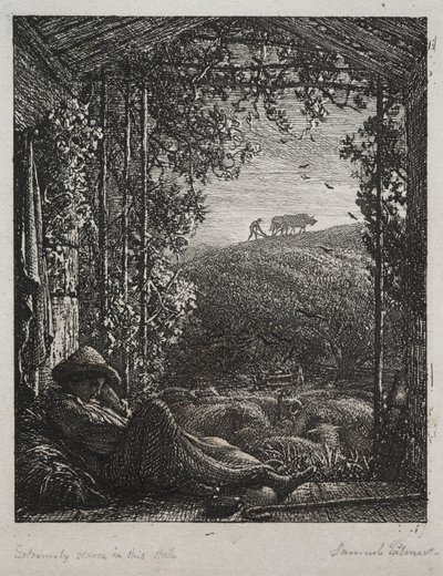 De slapende herder door Samuel Palmer