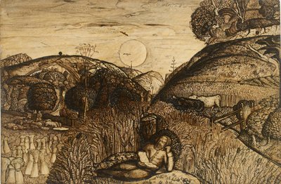 De Vallei Dik met Koren door Samuel Palmer