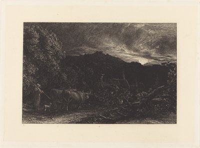 De vermoeide ploeger door Samuel Palmer