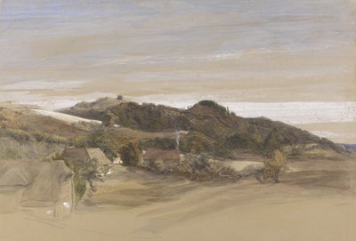 Underriver Hills, Bij Sevenoaks, Kent, vanuit de Tuinen van J. Herries, Esq. door Samuel Palmer