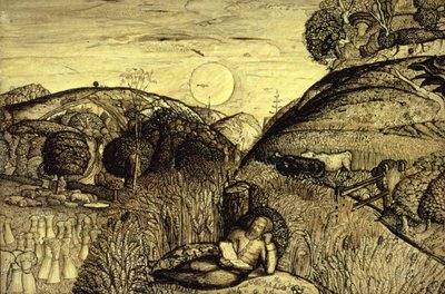 Dik dal met koren door Samuel Palmer