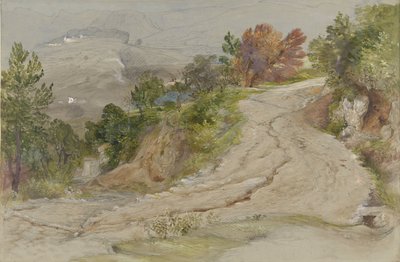 Weg in een Italiaans berglandschap door Samuel Palmer