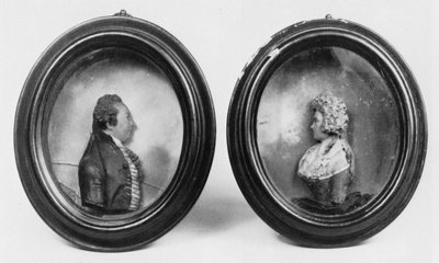 Portretten van een onbekende man en vrouw door Samuel Percy