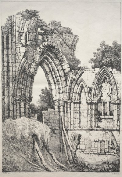 Een Serie Oude Gebouwen en Landelijke Huisjes in het Noorden van Engeland: In York, Ruïnes door Samuel Prout