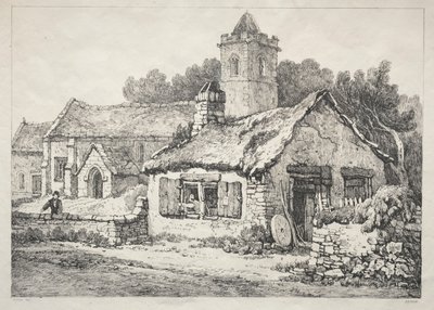 Een serie oude gebouwen en landelijke huisjes in het noorden van Engeland: Ayton, 1821 door Samuel Prout