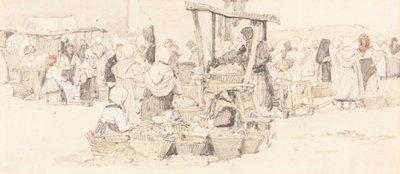 Een Buitenmarkt door Samuel Prout
