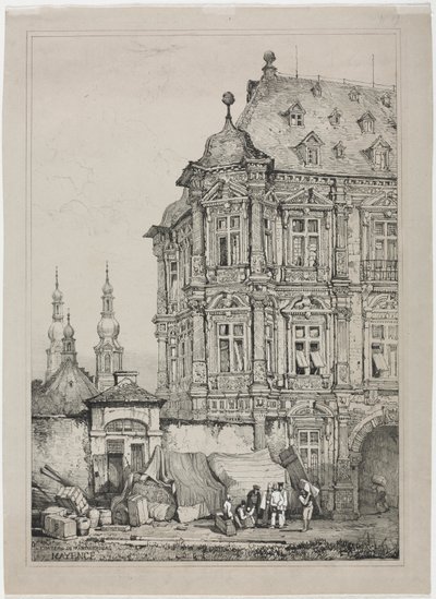 Kasteel van Martinsburg, Mainz, Duitsland door Samuel Prout