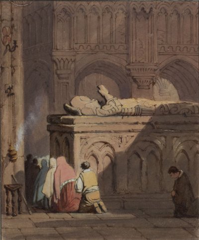 Kerkinterieur door Samuel Prout