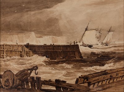 Kustscène door Samuel Prout