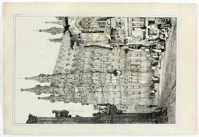 Hotel de Ville, Louvain door Samuel Prout
