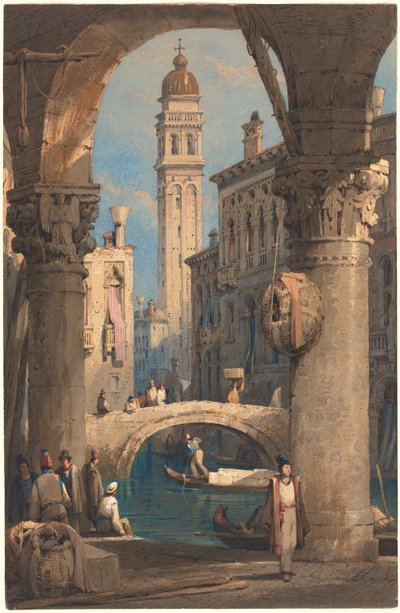 San Giorgio dei Greci, Gezien vanuit een Arcade door Samuel Prout