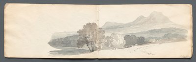 Schetsboek: Eildon Hills, 1814 door Samuel Prout