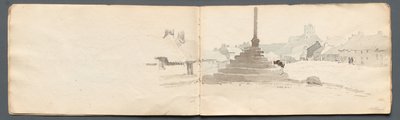 Schetsboek: Norham door Samuel Prout