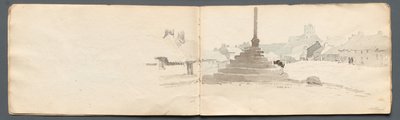 Schetsboek: Norham door Samuel Prout