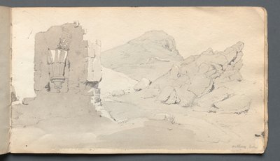 Schetsboek: Ruïne, 1814 door Samuel Prout