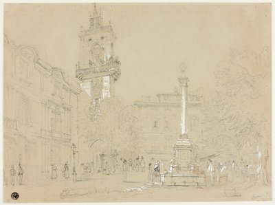 Plein in Aix-en-Provence door Samuel Prout