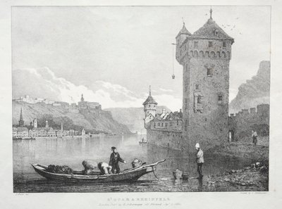 St. Goar en Rheinfels door Samuel Prout