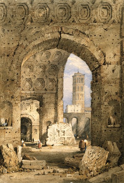 Tempel van de Vrede, Romeins Forum door Samuel Prout