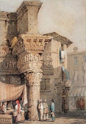 Tempel van Pallas, Forum van Nerva, Rome door Samuel Prout