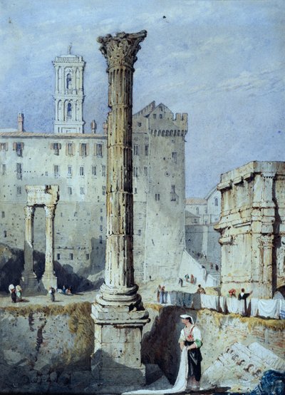 De Zuil van Phocas door Samuel Prout